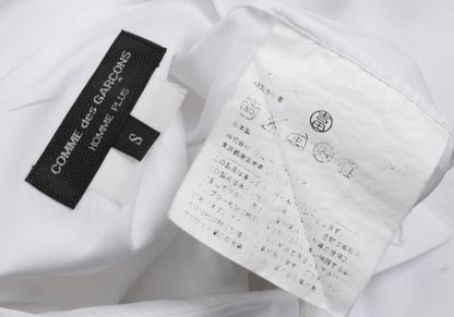 COMME des GARCONS HOMME PLUS Cotton Short Shirt White Size S