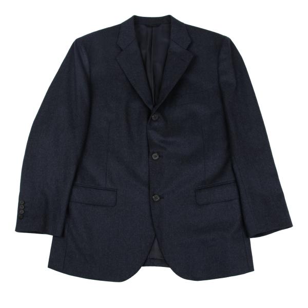 Papas Brushed Wool Tailored Blazer Navy Size 50L