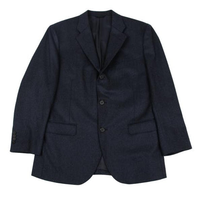 Papas Brushed Wool Tailored Blazer Navy Size 50L