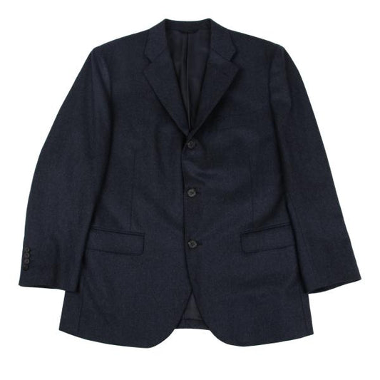 Papas Brushed Wool Tailored Blazer Navy Size 50L