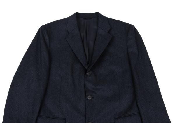 Papas Brushed Wool Tailored Blazer Navy Size 50L