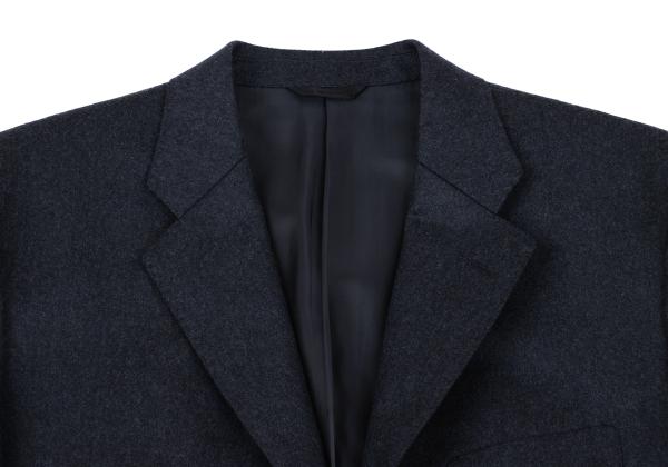 Papas Brushed Wool Tailored Blazer Navy Size 50L