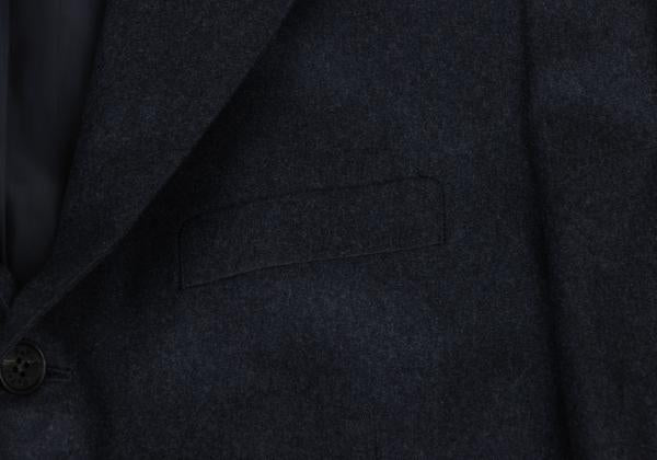Papas Brushed Wool Tailored Blazer Navy Size 50L