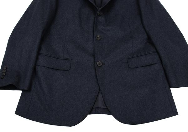 Papas Brushed Wool Tailored Blazer Navy Size 50L