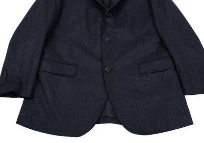 Papas Brushed Wool Tailored Blazer Navy Size 50L