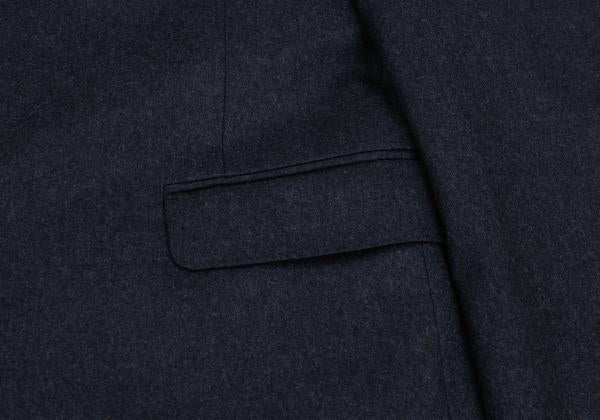 Papas Brushed Wool Tailored Blazer Navy Size 50L