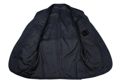 Papas Brushed Wool Tailored Blazer Navy Size 50L