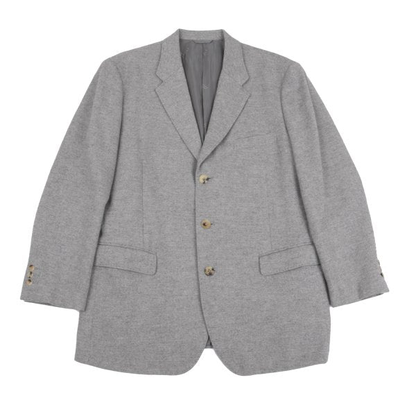 Papas Cashmere Blend Wool Tailored Light Gray Jacket Size 50L
