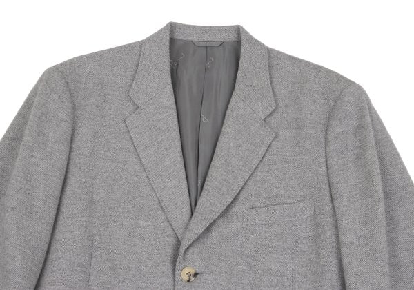 Papas Cashmere Blend Wool Tailored Light Gray Jacket Size 50L