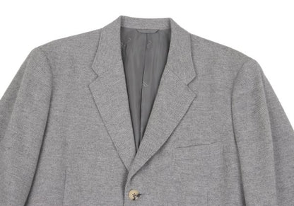 Papas Cashmere Blend Wool Tailored Light Gray Jacket Size 50L