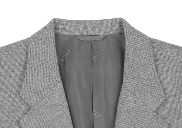 Papas Cashmere Blend Wool Tailored Light Gray Jacket Size 50L
