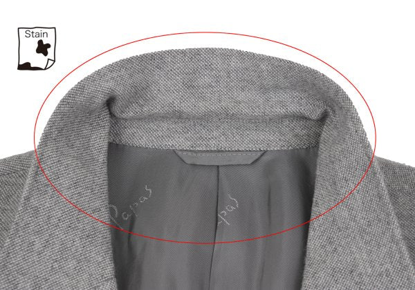 Papas Cashmere Blend Wool Tailored Light Gray Jacket Size 50L