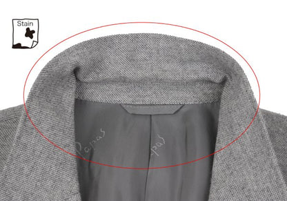 Papas Cashmere Blend Wool Tailored Light Gray Jacket Size 50L