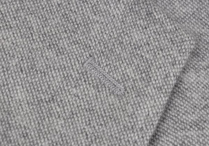 Papas Cashmere Blend Wool Tailored Light Gray Jacket Size 50L