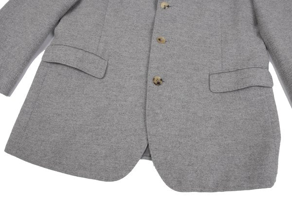 Papas Cashmere Blend Wool Tailored Light Gray Jacket Size 50L