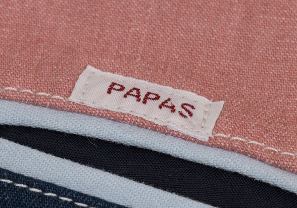 Papas Cotton Linen Patchwork Vest Navy Multi Size 50L