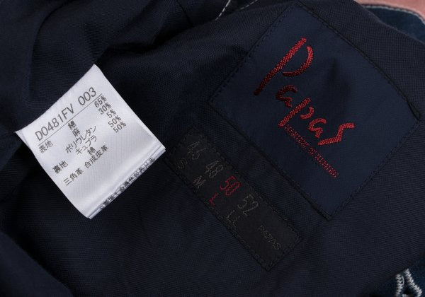 Papas Cotton Linen Patchwork Vest Navy Multi Size 50L
