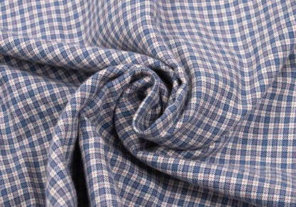 Papas Cotton Check Button-Down Long Sleeve Shirt Blue Size 48M