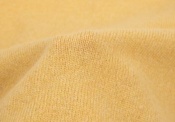 Papas Wool Logo Patch V-Neck Knit Vest Yellow Size L