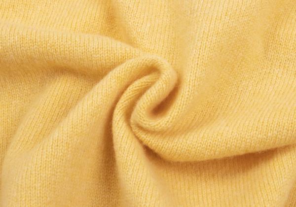 Papas Wool Logo Patch V-Neck Knit Vest Yellow Size L