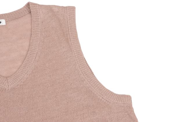 Papas+ Linen Cotton Knit Vest Pink Size L