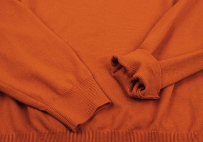 Papas+ Wool V-Neck Knit Sweater Orange Size L