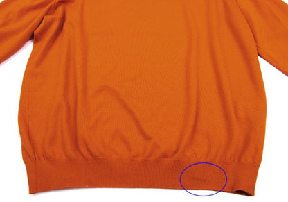 Papas+ Wool V-Neck Knit Sweater Orange Size L