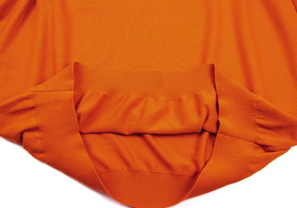 Papas+ Wool V-Neck Knit Sweater Orange Size L