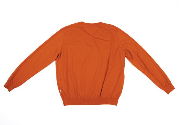 Papas+ Wool V-Neck Knit Sweater Orange Size L