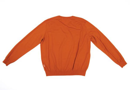 Papas+ Wool V-Neck Knit Sweater Orange Size L
