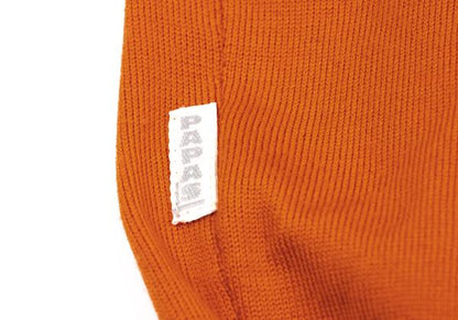 Papas+ Wool V-Neck Knit Sweater Orange Size L