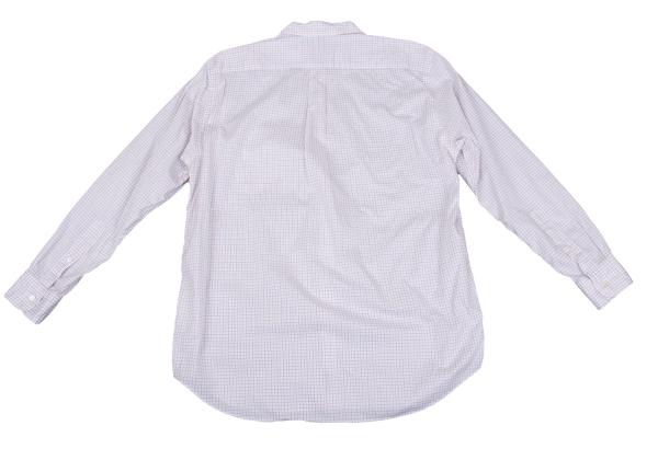 Papas+ Cotton Graph Check Shirt White Red Navy Size L