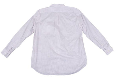 Papas+ Cotton Graph Check Shirt White Red Navy Size L