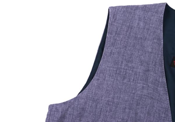 Papas LEOMASTER Linen Gilet Purple Size L