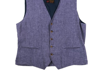 Papas LEOMASTER Linen Gilet Purple Size L