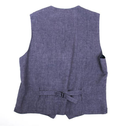 Papas LEOMASTER Linen Gilet Purple Size L