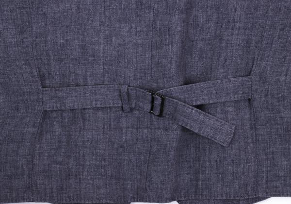 Papas LEOMASTER Linen Gilet Purple Size L