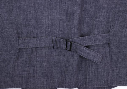 Papas LEOMASTER Linen Gilet Purple Size L