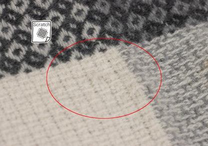 Papas+ andrea's 47 Cashmere Check Fringe Scarf Gray