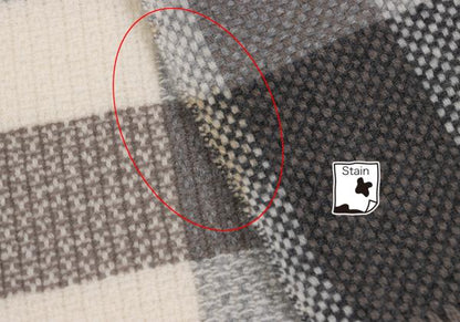 Papas+ andrea's 47 Cashmere Check Fringe Scarf Gray