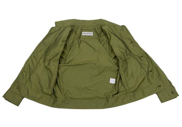 ISSEY MIYAKE 2017 Pre-Fall Gunflap Polyester Jacket Size 2