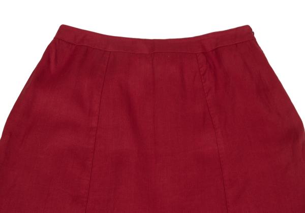 Max Mara Linen A-Line Skirt Red Size 42