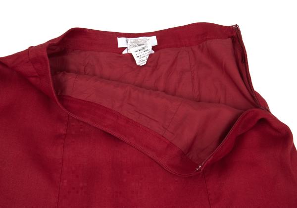 Max Mara Linen A-Line Skirt Red Size 42