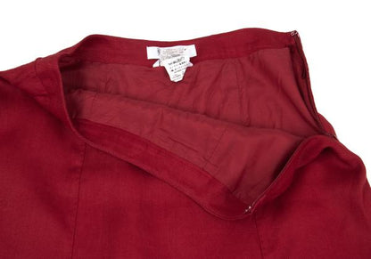 Max Mara Linen A-Line Skirt Red Size 42