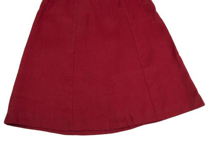 Max Mara Linen A-Line Skirt Red Size 42