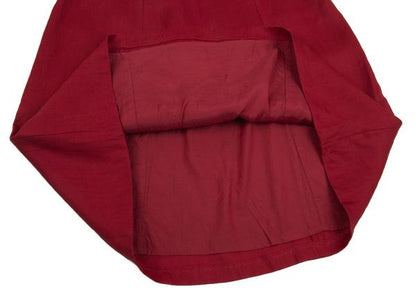 Max Mara Linen A-Line Skirt Red Size 42
