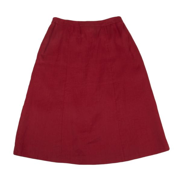 Max Mara Linen A-Line Skirt Red Size 42