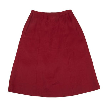 Max Mara Linen A-Line Skirt Red Size 42