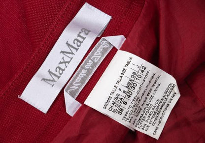 Max Mara Linen A-Line Skirt Red Size 42