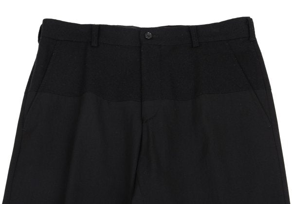 COMME des GARCONS HOMME Mixed Material Pants Black Size L
